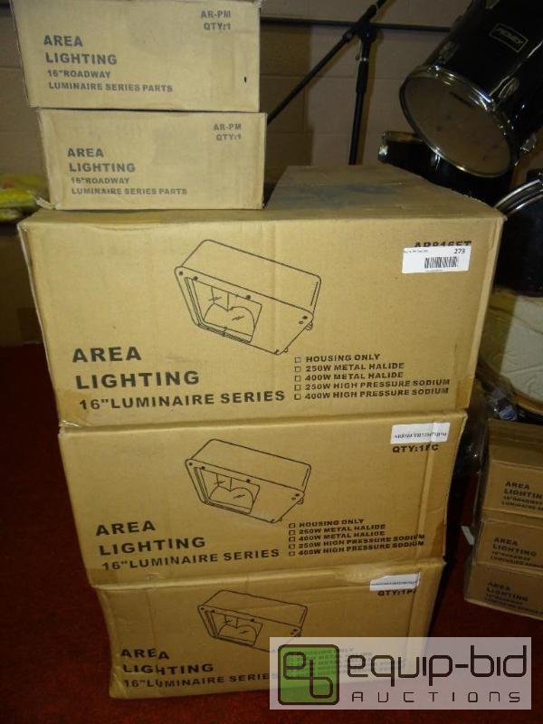 lot 273 image: Lot of 3 new in box 16&quot area lighting fi...