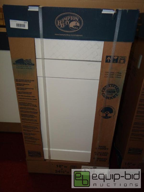 lot 277 image: Hampton Bay cabinet. New in box.  Size is in ...