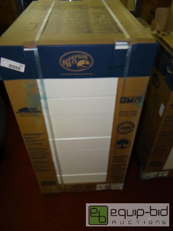 lot 281 image: Hampton Bay cabinet. New in box.  Size is in ...
