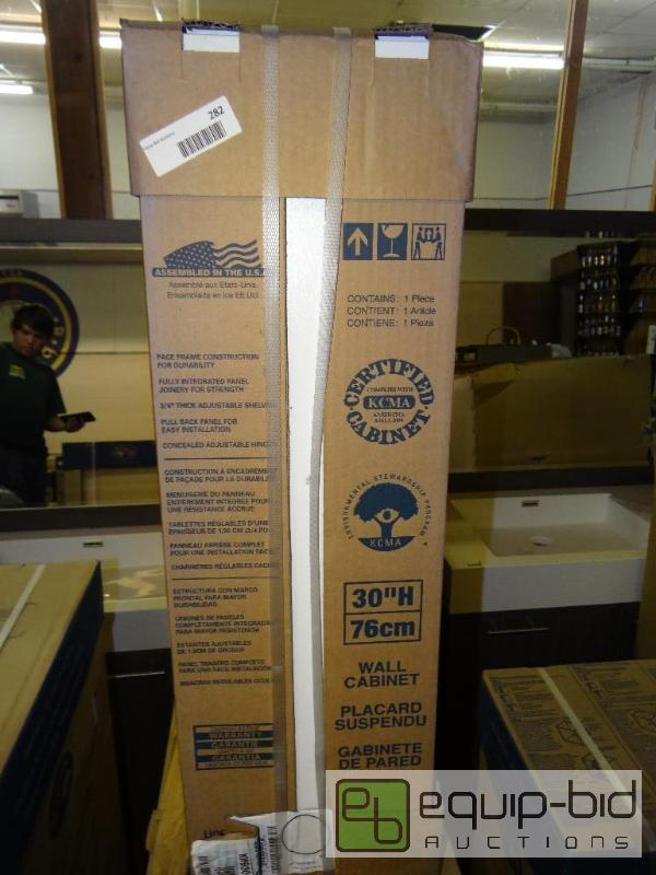 lot 282 image: Hampton Bay cabinet. New in box. &nbsp 2 cab...