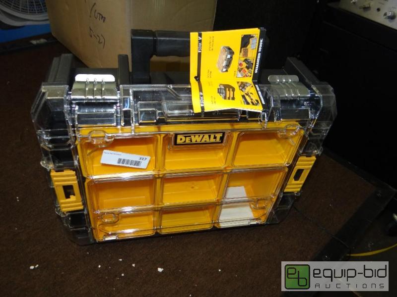lot 317 image: New Dewalt divided tool case with handle....