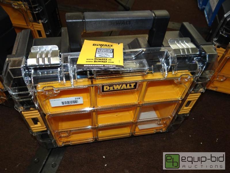 lot 318 image: New Dewalt divided tool case with handle....