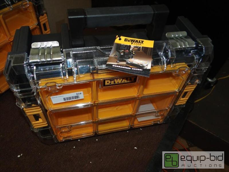 lot 319 image: New Dewalt divided tool case with handle....