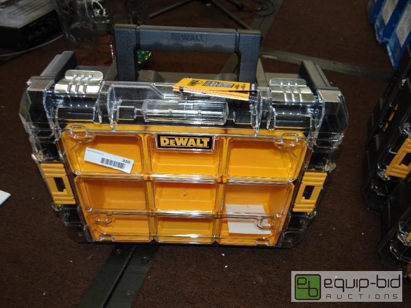 lot 320 image: New Dewalt divided tool case with handle....