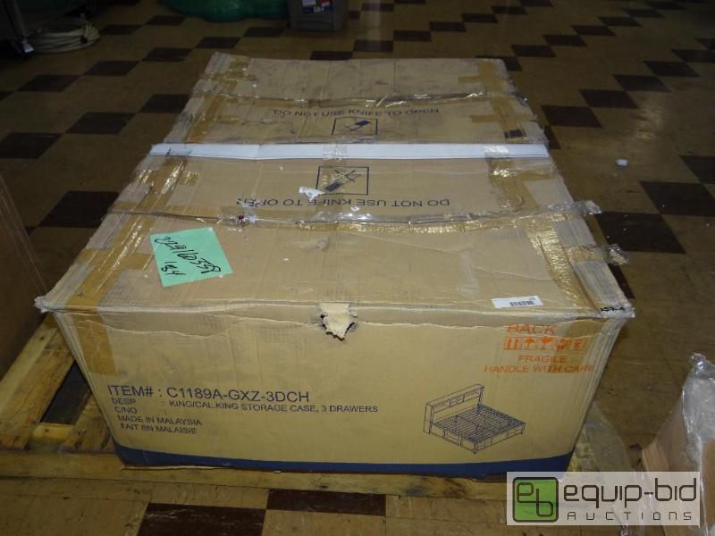 lot 321 image: Lot of 2 kingcal king storage case, 3 drawer...
