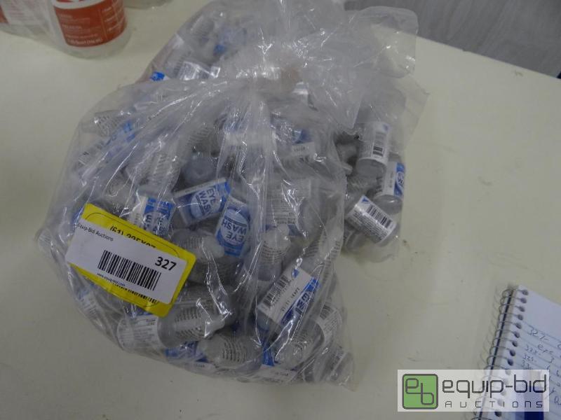 lot 327 image: 2 bags of small eye wash bottles. Full....