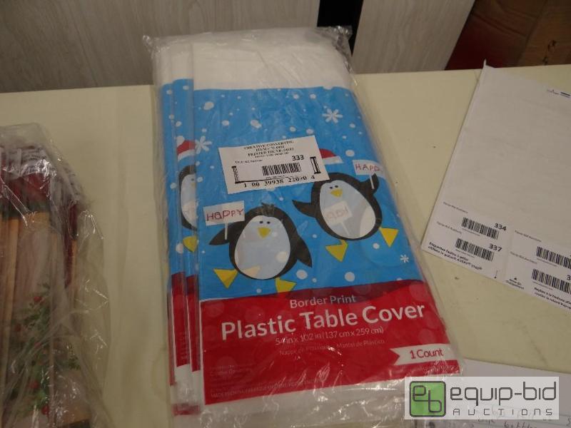 lot 333 image: Lot of 12 new 54&quot x 102&quot plastic ta...