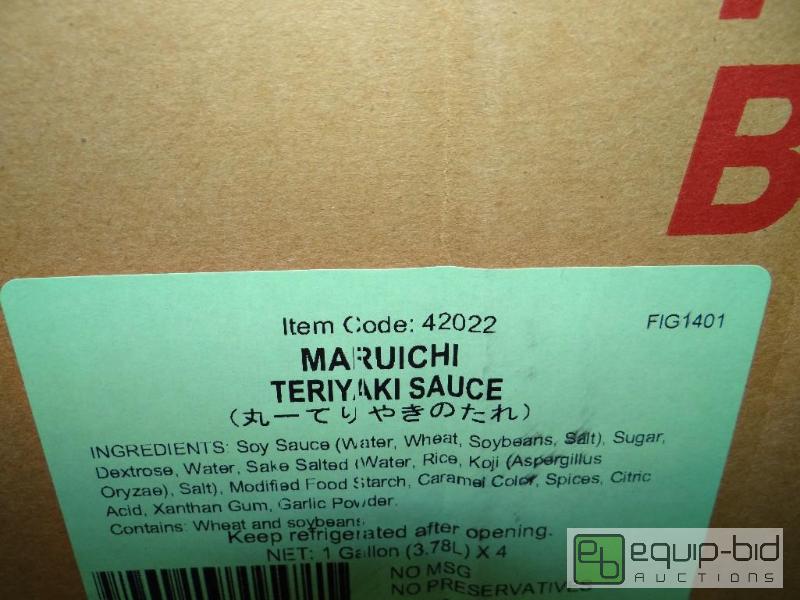 lot 337 image: Case of 4 gallons of Maruichi Teriyaki sauce....