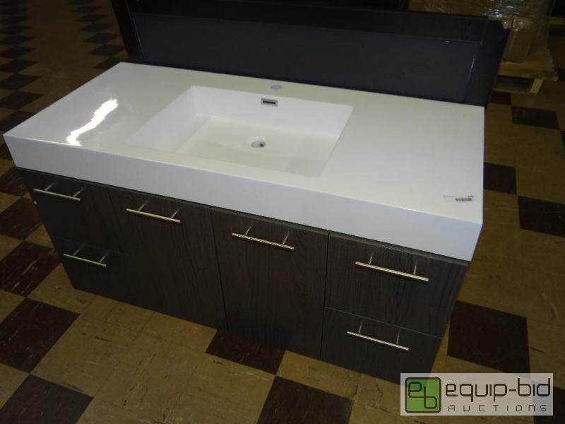 lot 348 image: Floating bathroom vanity with self closing dr...