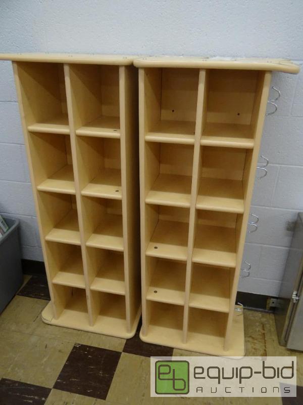 lot 354 image: Lot of 2 wall mount day care style cubby hole...