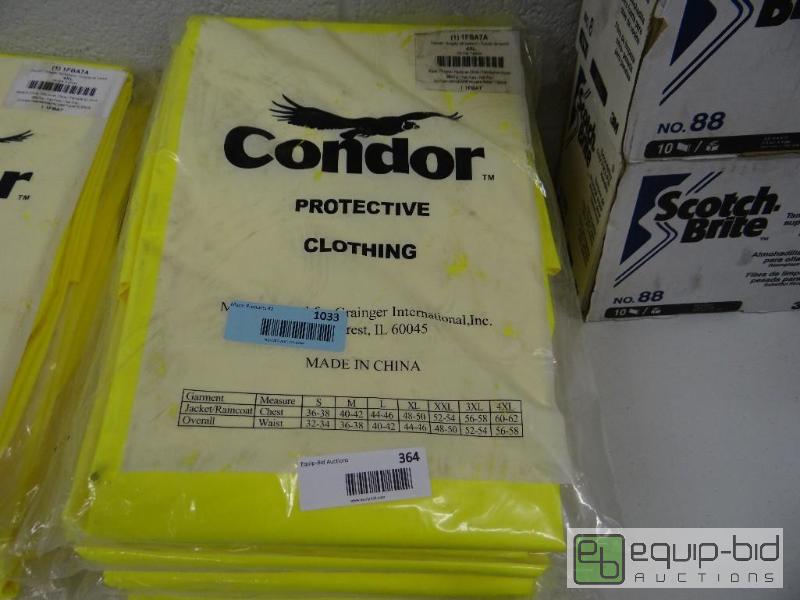 lot 364 image: Lot of 6 new Condo 4XL yellow rain jackets....