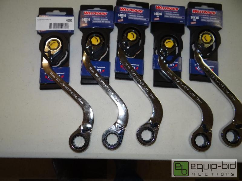 lot 400 image: Lot of 5 new 14 x 16 mm S reversible ratcheti...