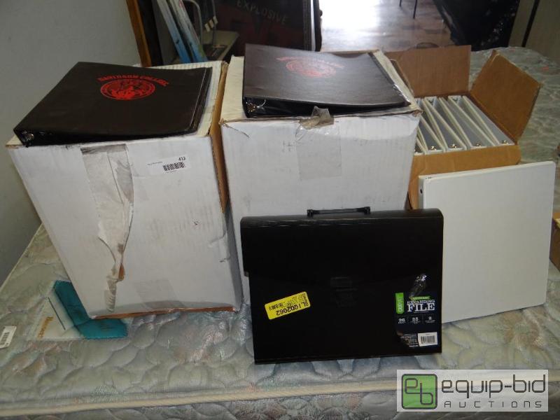 lot 412 image: 3 cases of new binders....