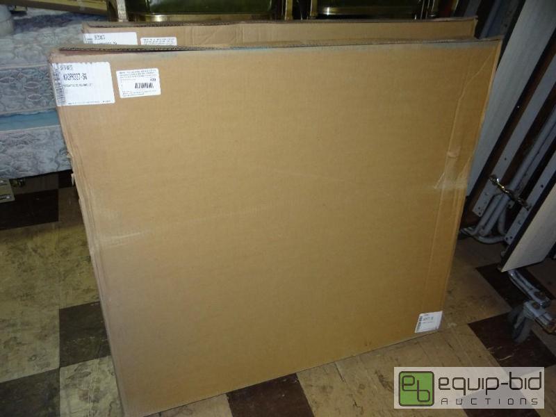 lot 428 image: Lot of 2 satin white decorative island panel ...