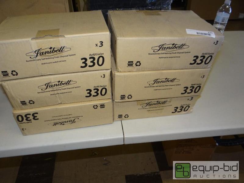 lot 433 image: Lot of 6 boxes of Fanibell trash bags....