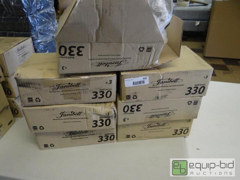 lot 435 image: Lot of 7 boxes of Fanibell trash bags....