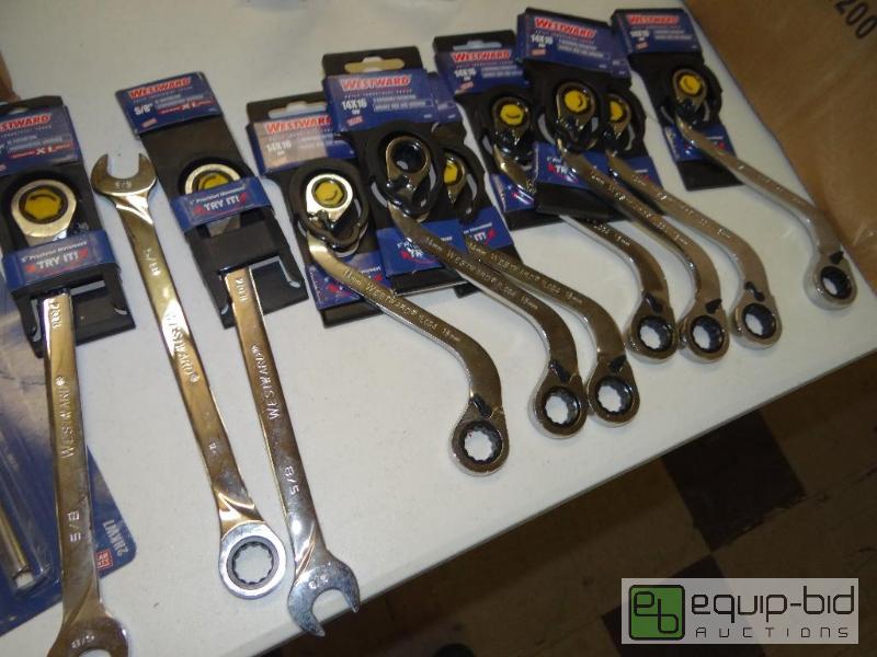 lot 463 image: Lot of 10 new wrenches and 12 safety shields ...