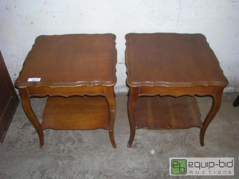 lot 642 image: Vintage Wood End Tables