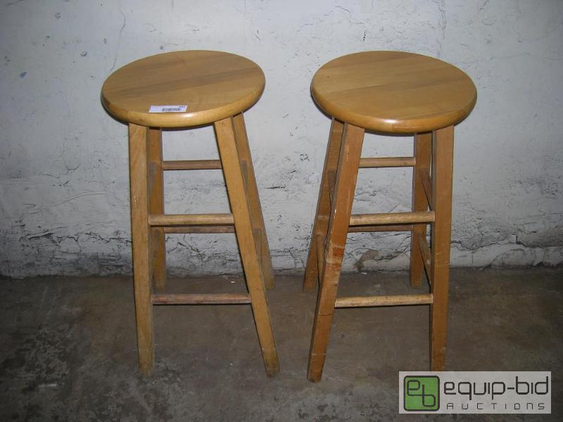 lot 643 image: Wood Bar Stools
