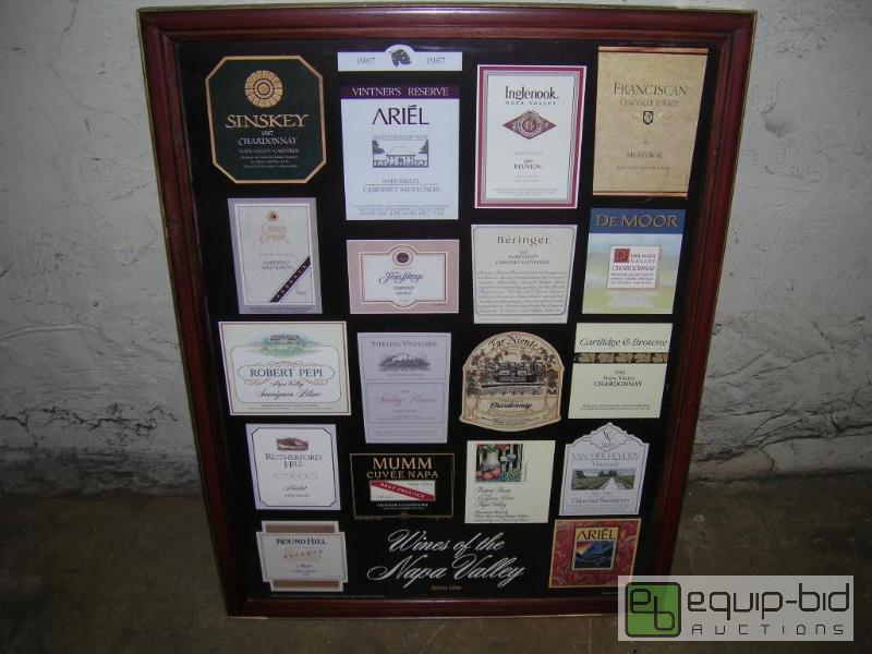 lot 649 image: Wine Label Wall Art Series 1 Wines of Napa Valley