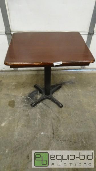 lot 255N image: 24X30 Rectangular Heavy Oak Top Table