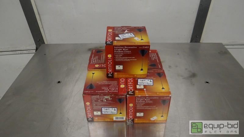 lot 262 image: Lot Of (5) Portfolio Pendant Lights