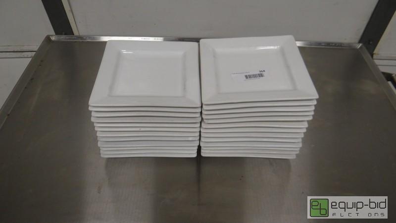 lot 364 image: Lot Of 7 Square Porcelain Plates
