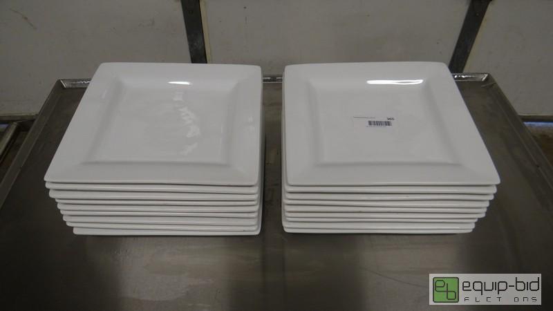lot 365 image: Lot Of 11 Square Porcelain Plates