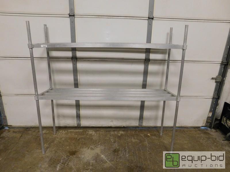 lot 447 image: 2 Tier Aluminum Storage Dunnage Rack