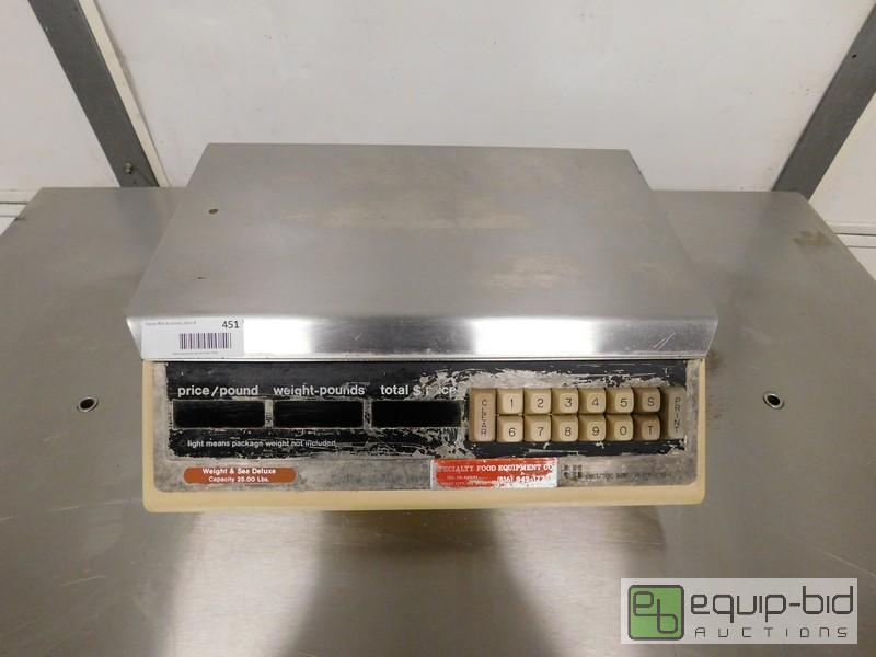 lot 451 image: Weight & See Deluxe 25lb  Digital Scale