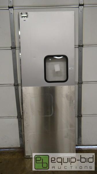 lot 520 image: Brand New Aluminum Clad Kitchen Door With Stainless Bottom