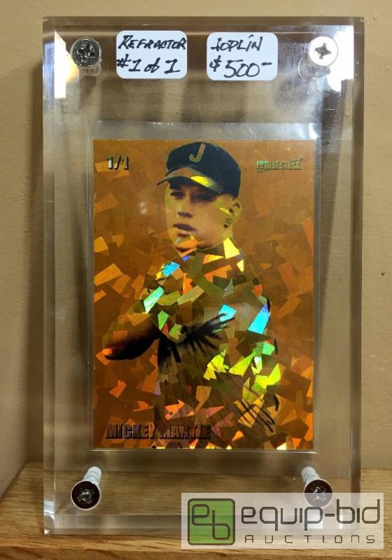lot 1000 image: Mickey Mantle Future Stock Joplin Miners Refractor - ONLY ONE EVER MADE - Serial #11 VALUE $500