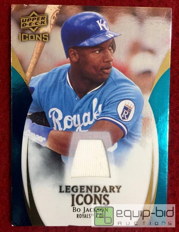lot 1011 image: 2009 UD ICONS JERSEY BO JACKSON ROYALS GAME USED - AMAZINGLY RARE AUTHENTIC ACTUAL GAME JERSEY