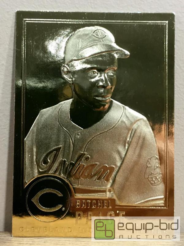 lot 1023 image: Satchel Paige 1996 Danbury Mint #23 22kt gold card