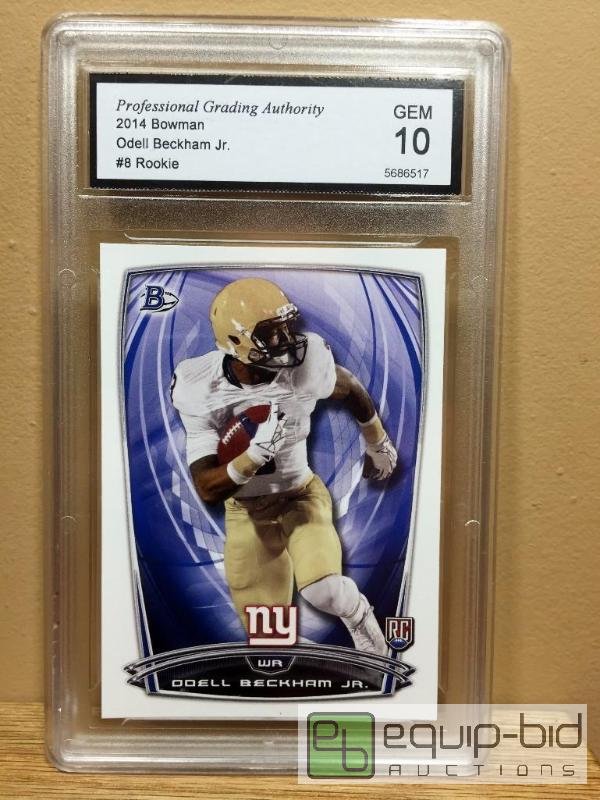 lot 1094 image: GRADED GEM MINT 10 - ODELL BECKHAM JR. ROOKIE CARD - GRADED VALUE $100