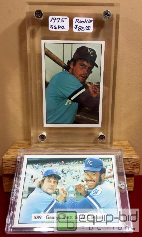 lot 999 image: RARE 1975 GEORGE BRETT SSPC ROOKIE CARD  BONUS 1976 SSPC RELEASE - BOOK VALUE APPROX $100