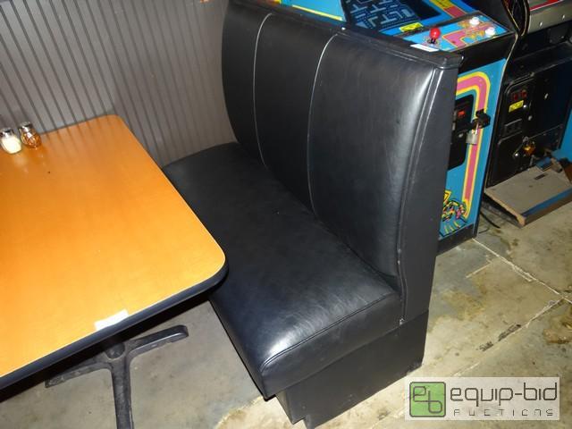 lot 531 image: Single Black Vinyl Booth With Finished Back