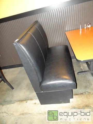 lot 534 image: Single Black Vinyl Booth With Finished Back