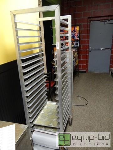 lot 591 image: Full Size Aluminum Sheet Pan Rack