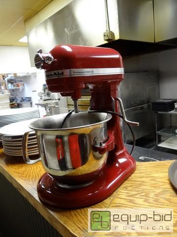 lot 594 image: Red Kitchen Aid Mixer