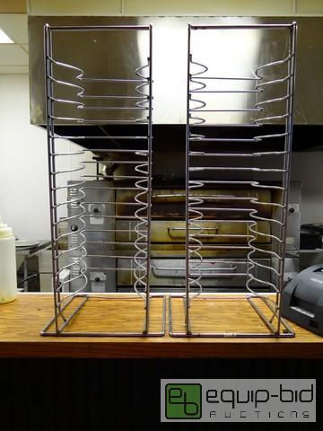 lot 603 image: (2) Metal Wire Pizza Pan Rack