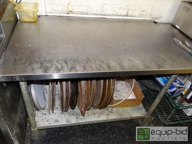 lot 608 image: Stainless Steel Table With Undershelf