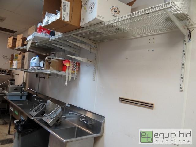 lot 616 image: Large Lot Of White Wall Mount Shelving