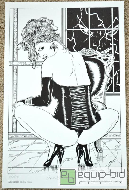 lot 2010 image: Dark Desire Vampire Print Signed and Numbered