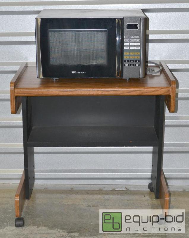 lot 2024 image: Emerson Microwave and Microwave Cart