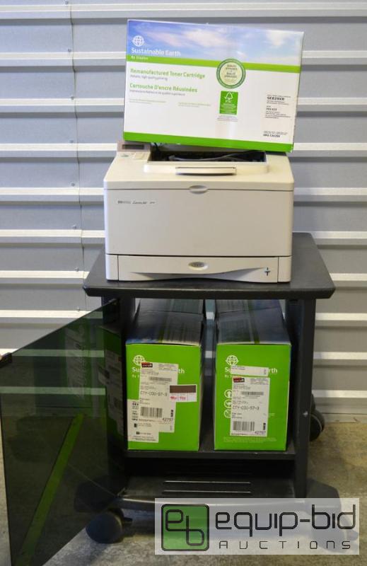 lot 2026 image: HP 5000 11 x 17 Laser Printer & Printer Stand