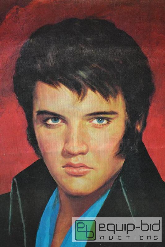 lot 2031 image: Elvis Print on Canvas