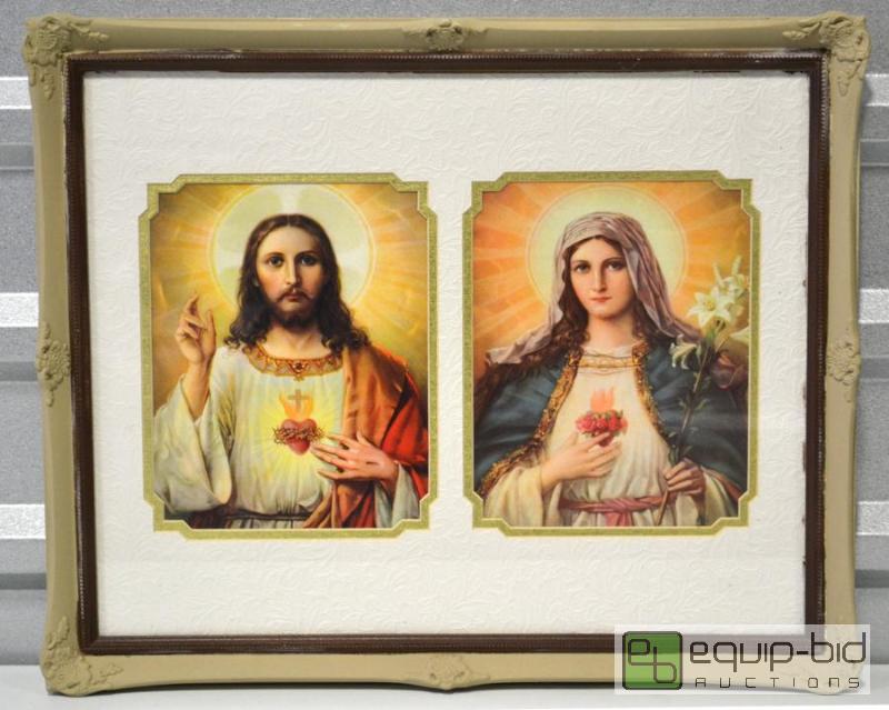 lot 2049 image: Jesus and Mary - Framed Print