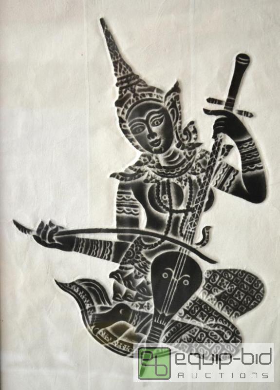 lot 2074 image: Thai Relief Print - 12 x 20