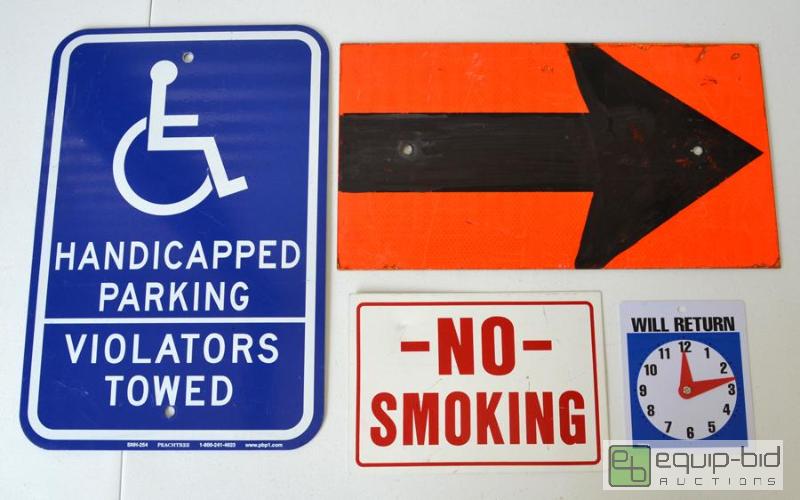 lot 6083 image: 3 Metal Signs